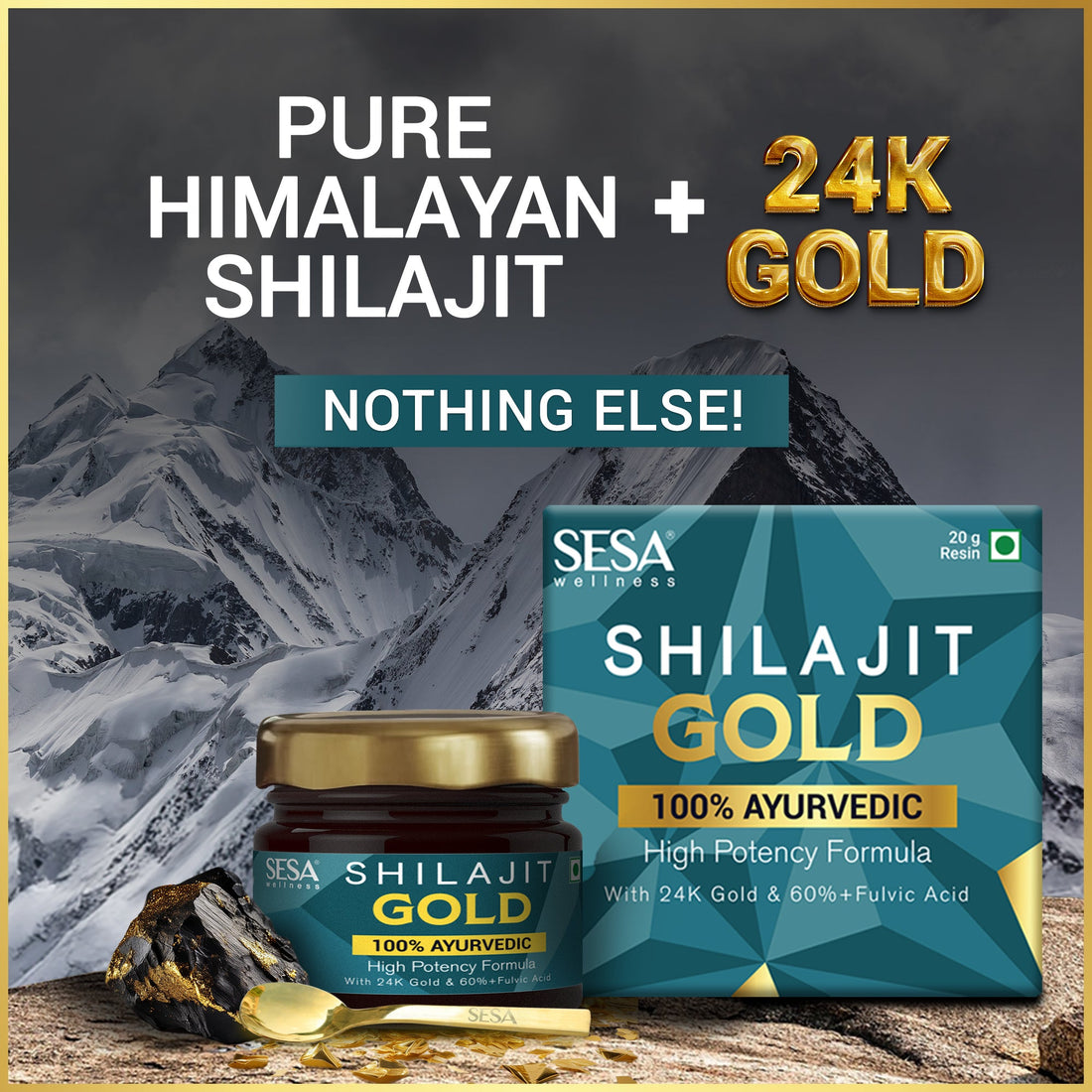 Unlock Peak Vitality with SESA Shilajit Gold