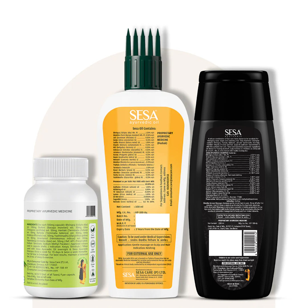 15 Days Ayurvedic Hair Fall Control Kit