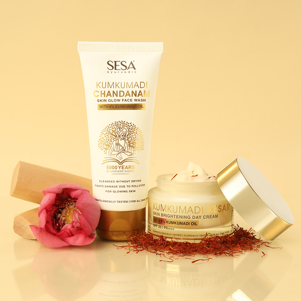 Glow Skin Routine Face Wash Day Cream Sesa Care