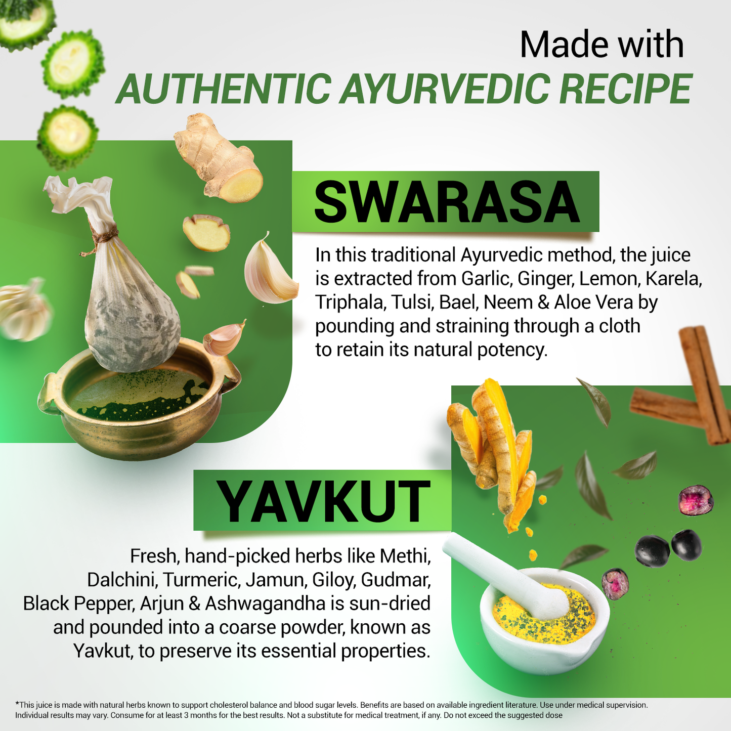 2-in-1 Ayurvedic Juice for Diabetes & Cholesterol Care