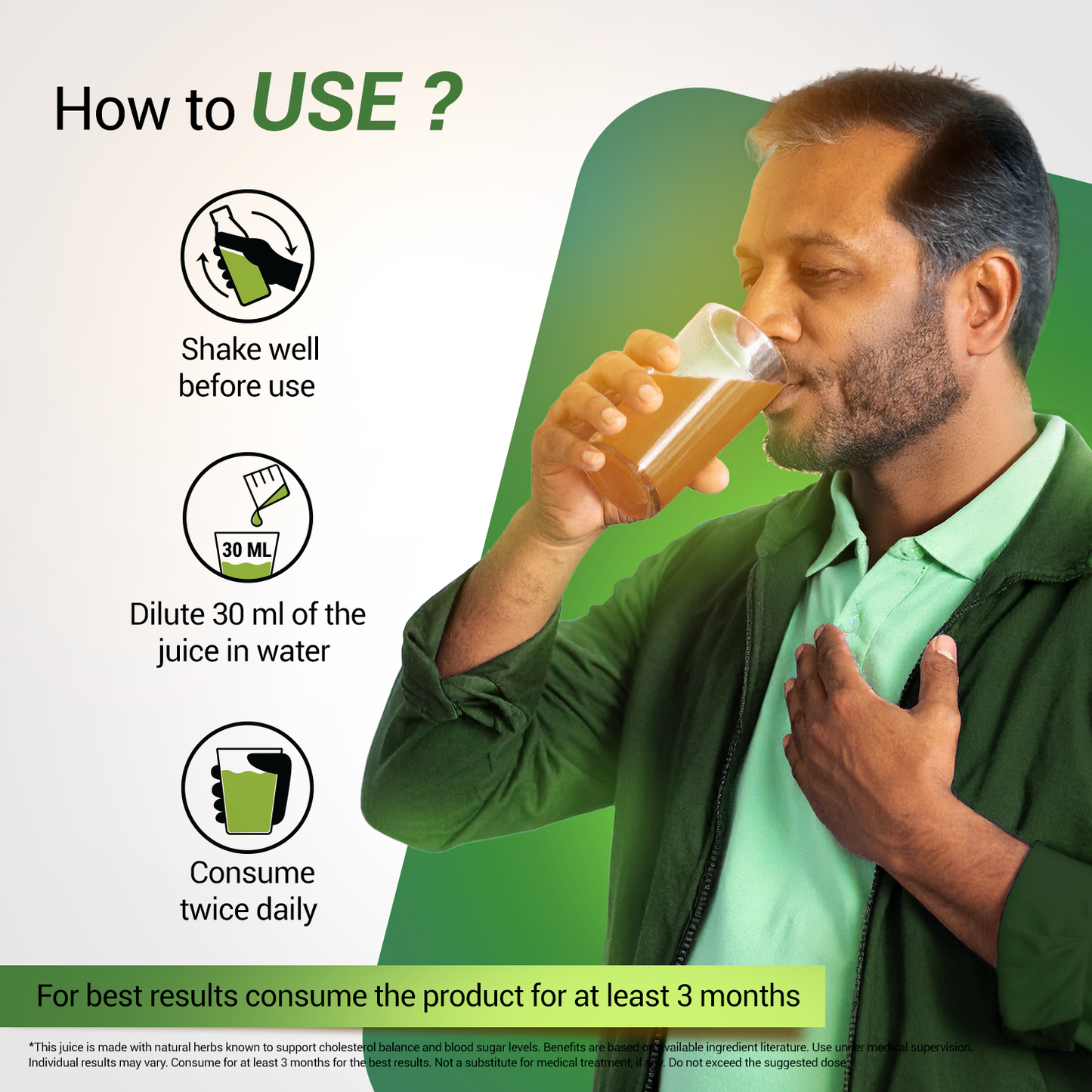 2-in-1 Ayurvedic Juice for Diabetes & Cholesterol Care