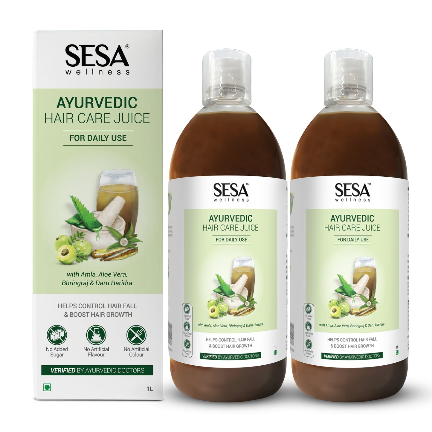 Ayurvedic Hair Care Juice For Daily Use - 1000 ml