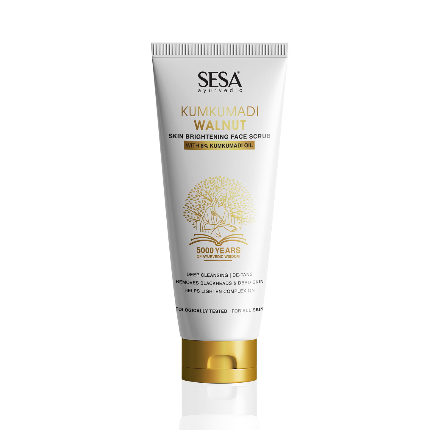 Kumkumadi Face Scrub with Walnut for Skin Glow - 100gm