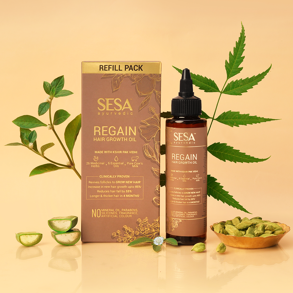 Ayurvedic Regain - 2 Step Hair Growth Kit (Clinically Proven*)