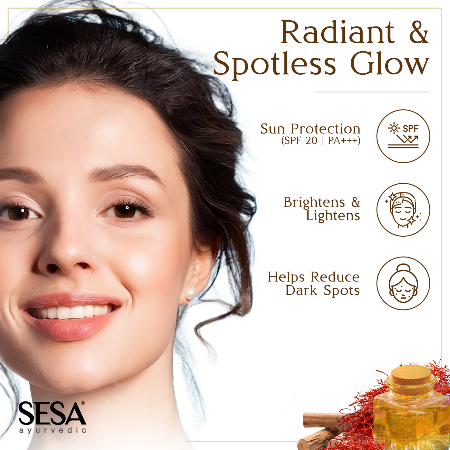 Kumkumadi Day Cream with Kesar for Skin Brightening - 50gm