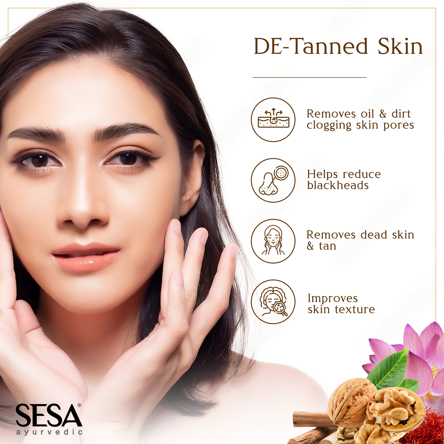 Kumkumadi Face Scrub with Walnut for Skin Glow - 100gm