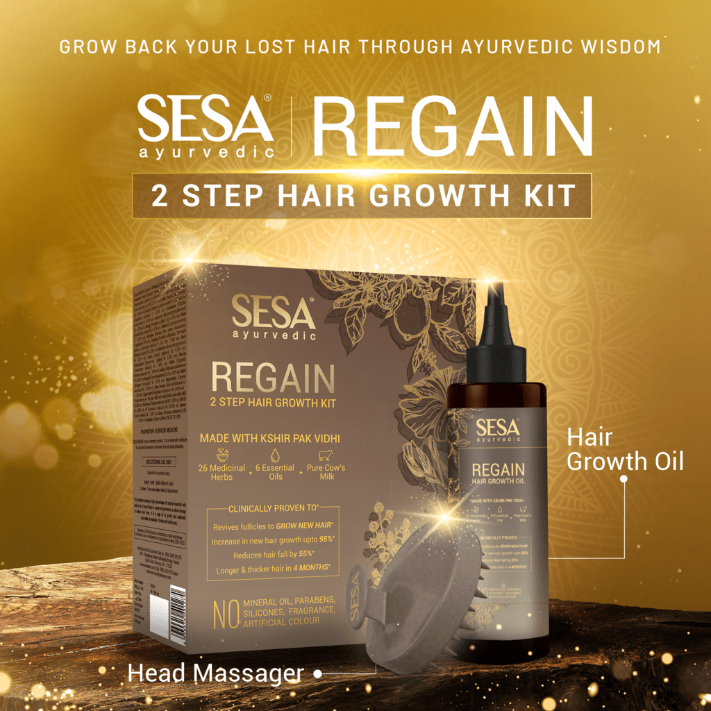 Ayurvedic Regain - 2 Step Hair Growth Kit (Clinically Proven*)