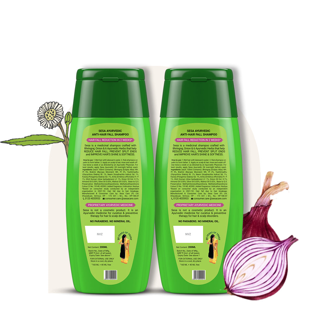 Ayurvedic Onion Anti-Hair Fall Shampoo with Bhringraj - 200ml