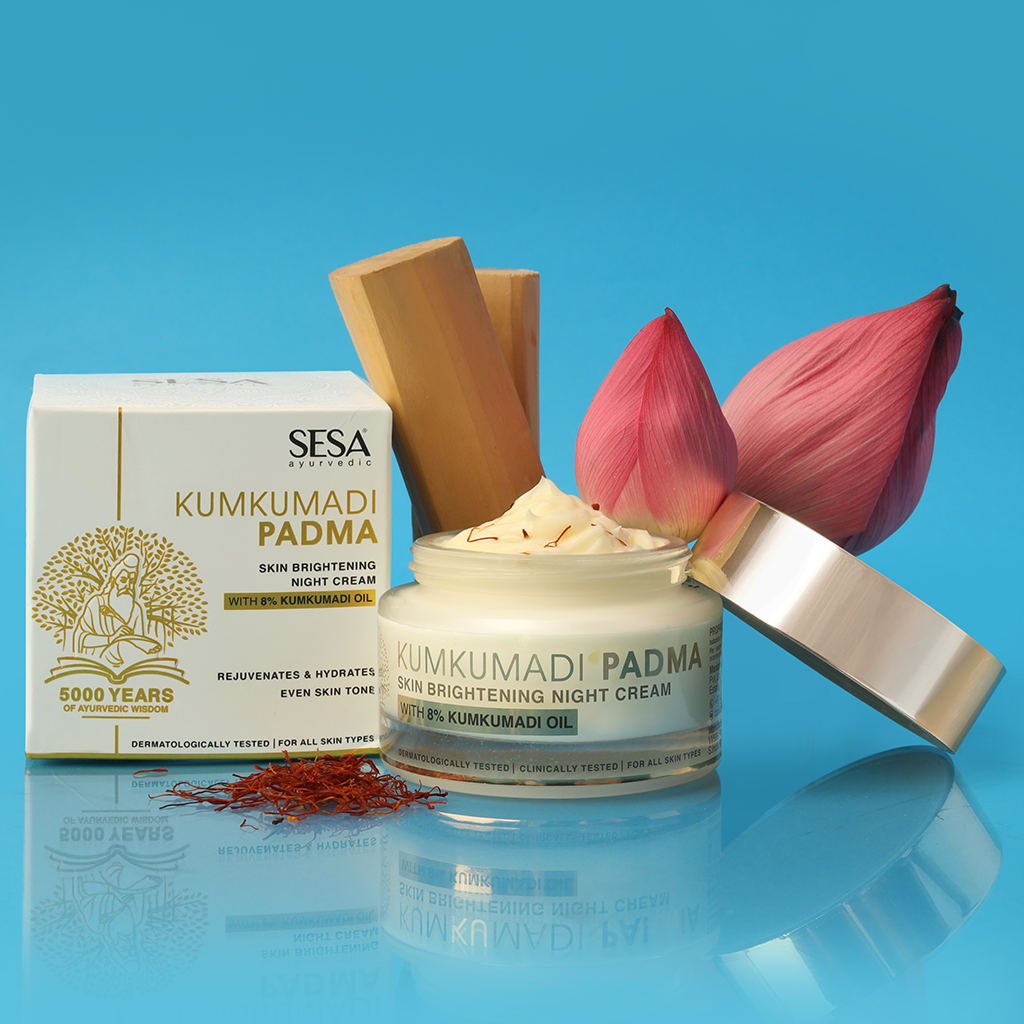 Kumkumadi Night Cream with Padma for Skin Brightening