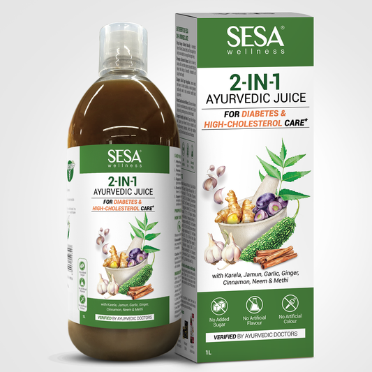 2-in-1 Ayurvedic Juice for Diabetes & Cholesterol Care