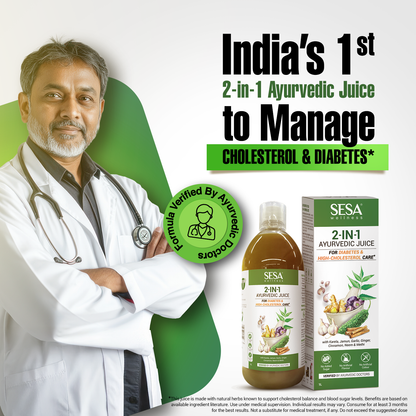 2-in-1 Ayurvedic Juice for Diabetes & Cholesterol Care