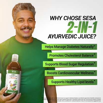 2-in-1 Ayurvedic Juice for Diabetes & Cholesterol Care