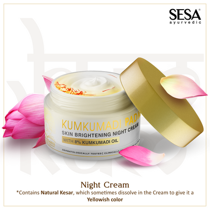 Kumkumadi Night Cream with Padma for Skin Brightening