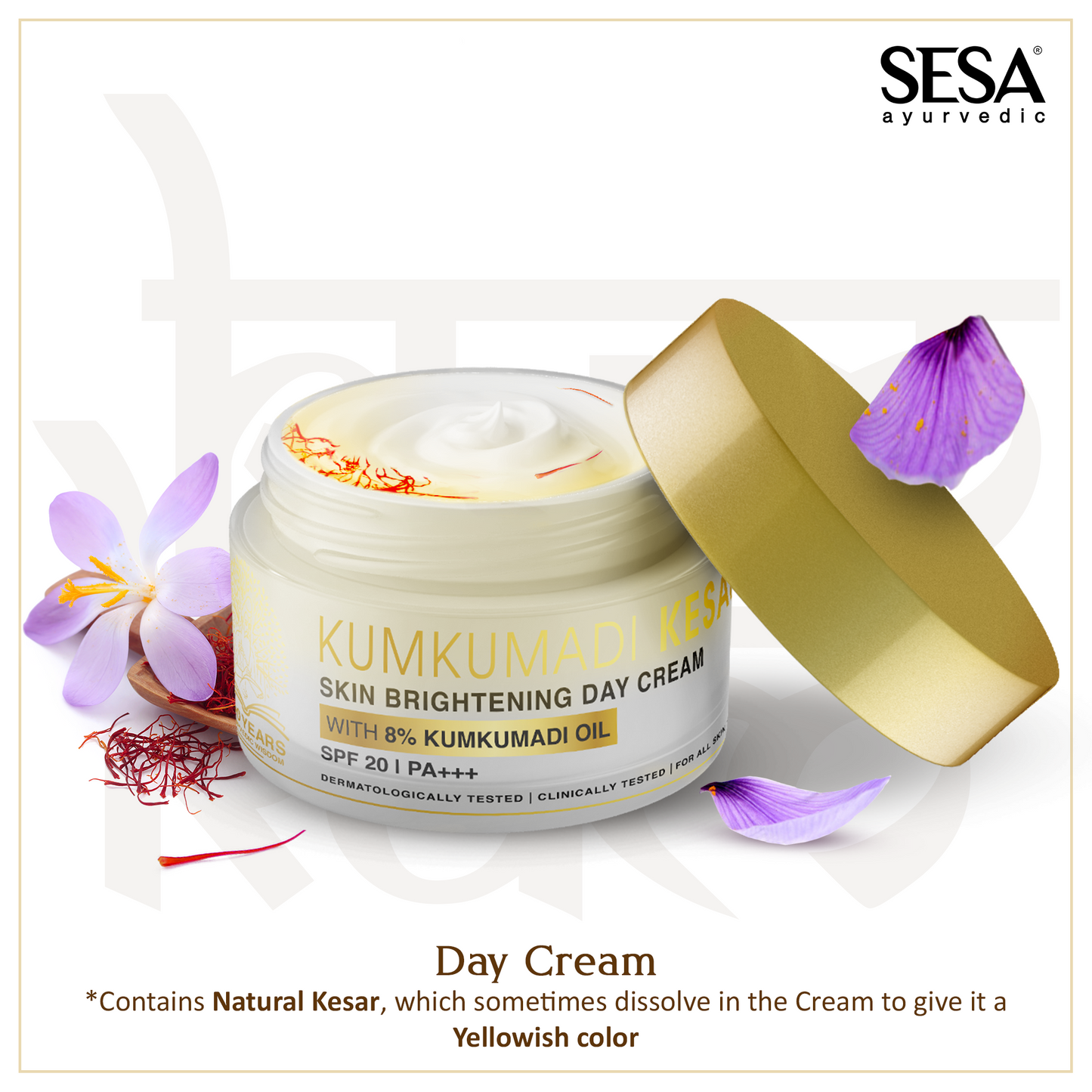 Kumkumadi Day Cream with Kesar for Skin Brightening