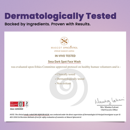 SESA VEDSCIENCE Dark Spot Face Wash, 30 ml