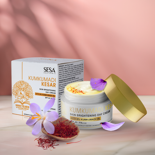 Kumkumadi Day Cream with Kesar for Skin Brightening - 50gm