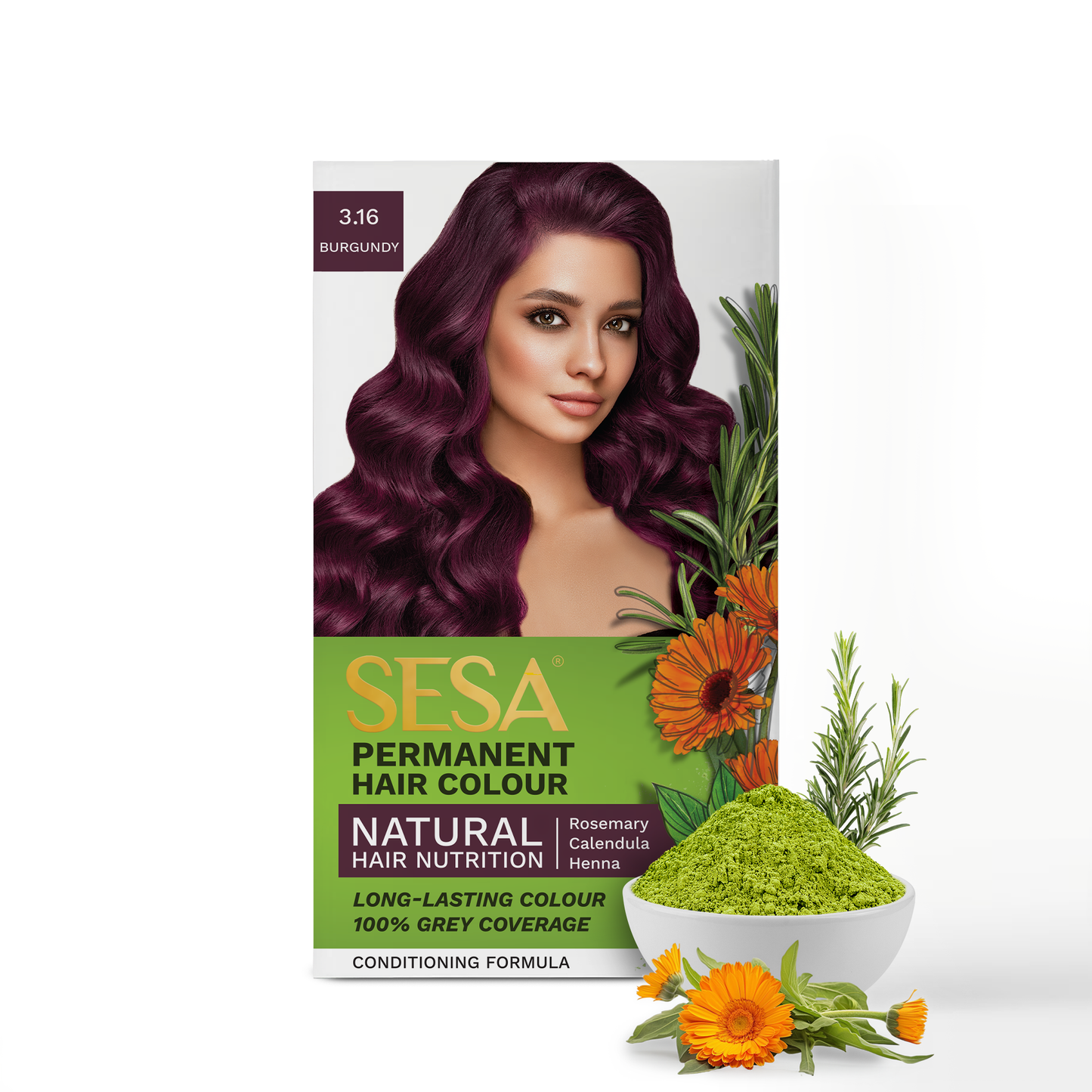 Sesa Permanent Hair Color - Burgundy
