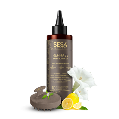 Rephase 2 Step Hair Growth Kit (Oil + Massager)
