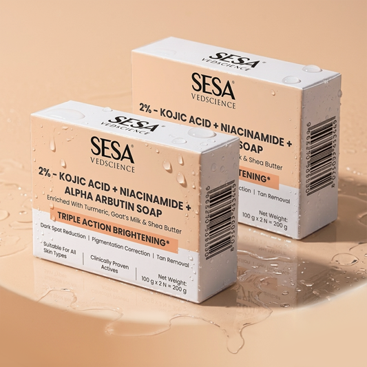 Kojic Acid Detan & Brightening Soap - Pack of 2 (4 Soaps)