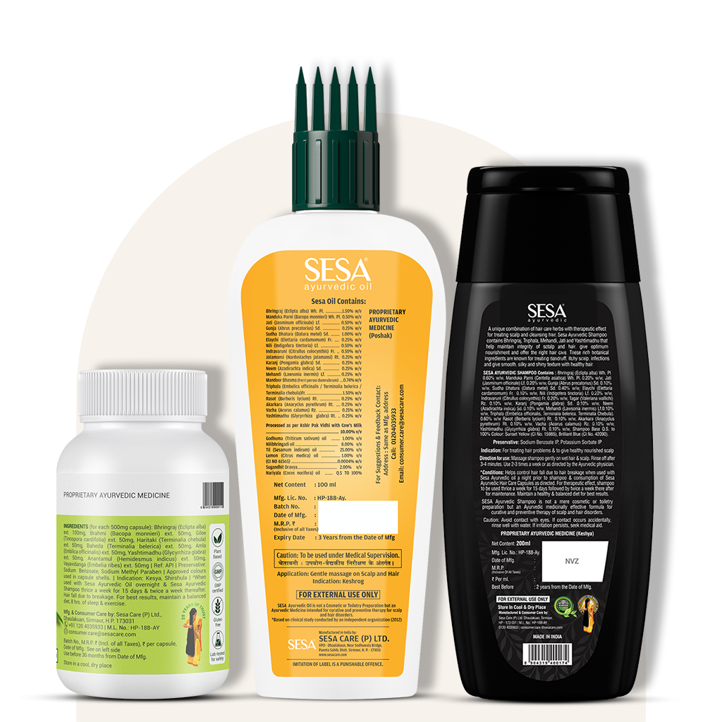 15 Days Ayurvedic Hair Fall Control Kit