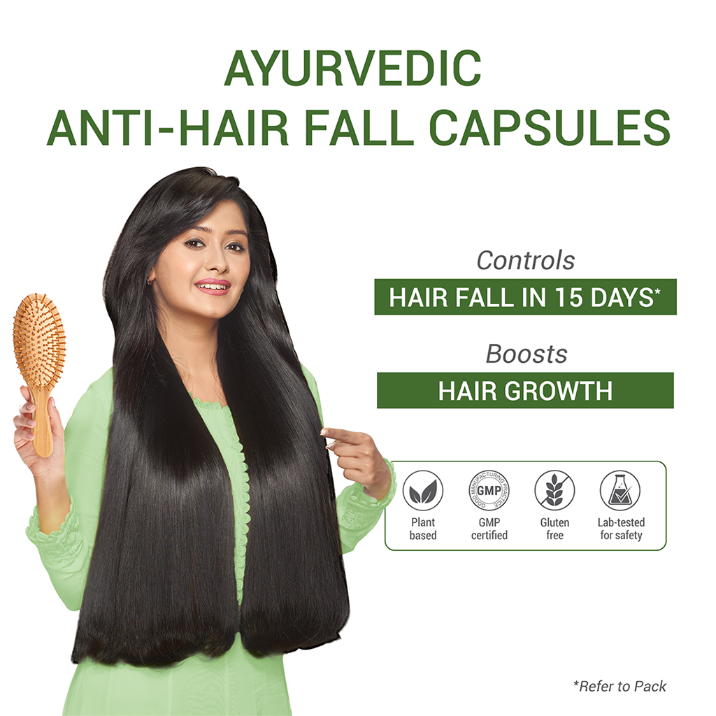 Ayurvedic Anti-Hair Fall Capsules - 60 Caps