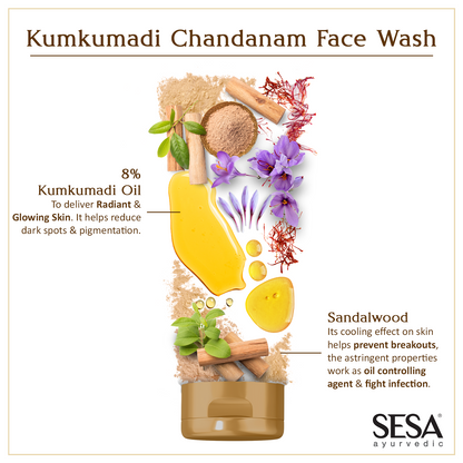 Kumkumadi Face Wash with Chandanam for Skin Glow