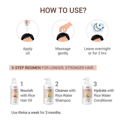 Rice Hair Oil with Methi & Hibiscus for Long & Strong Hair