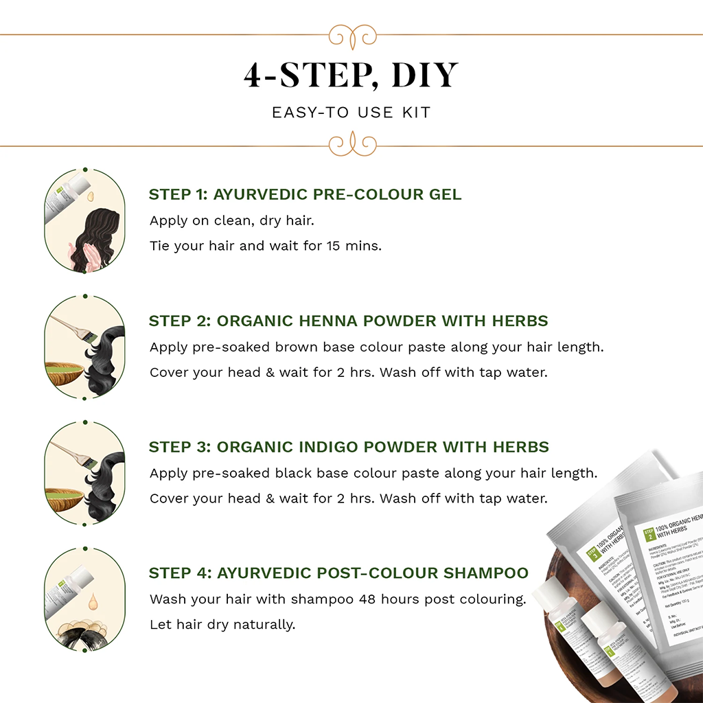 4-Step Natural Hair Colour Kit