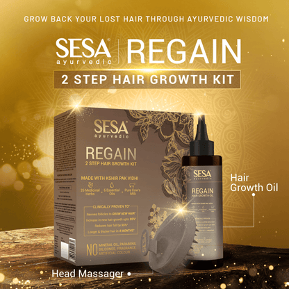 Ayurvedic Regain - 2 Step Hair Growth Kit (Clinically Proven*)