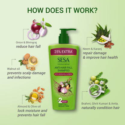 Ayurvedic Onion Anti-Hair Fall Shampoo with Bhringraj