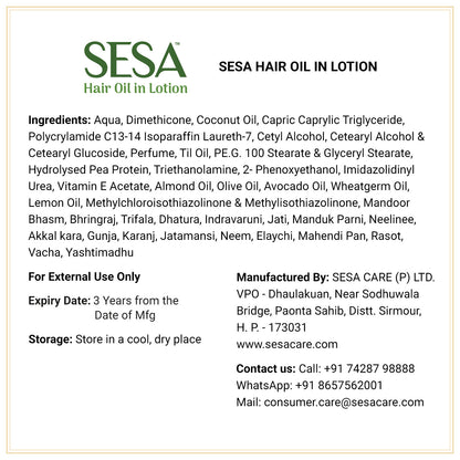 Non-Sticky Hair Oil in Lotion - 100ml