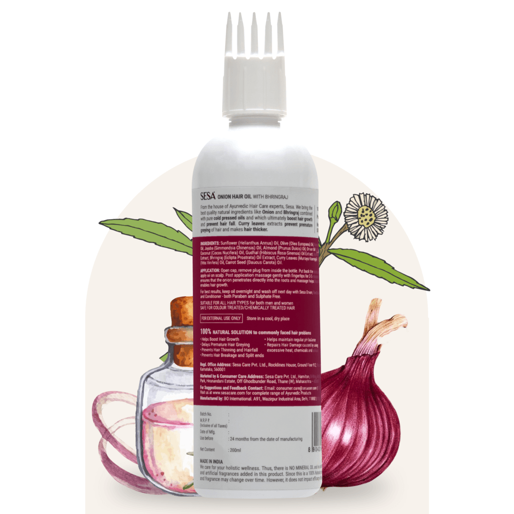 Sesa Onion Hair Growth Oil with Bhringraj - Sesa Care